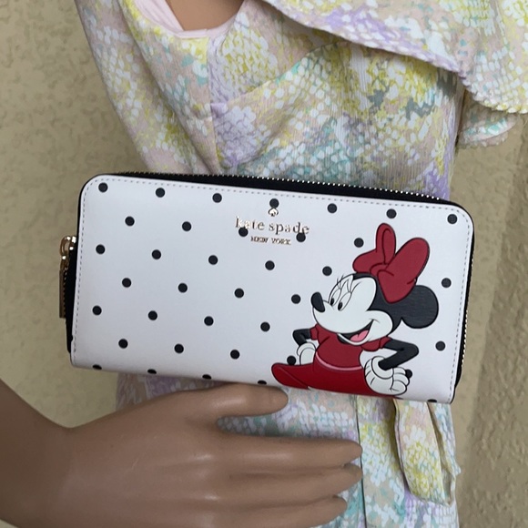 disney x kate spade new york other minnie mouse large continental wallet - Picture 5 of 16